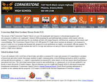 Tablet Screenshot of cornerstonehs.org